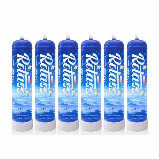 Großhandel Lachgas 0,95 l 2,2 l 3,3 l Lachgas N2o Lachgasflasche 580 g Schlagsahne-Ladegerät